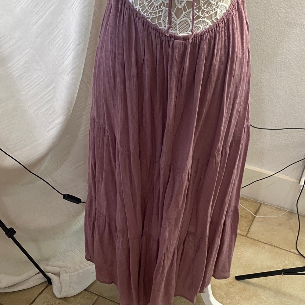 Wild Pearl Dusty Rose Halter Midi Dress - Picture 4 of 16